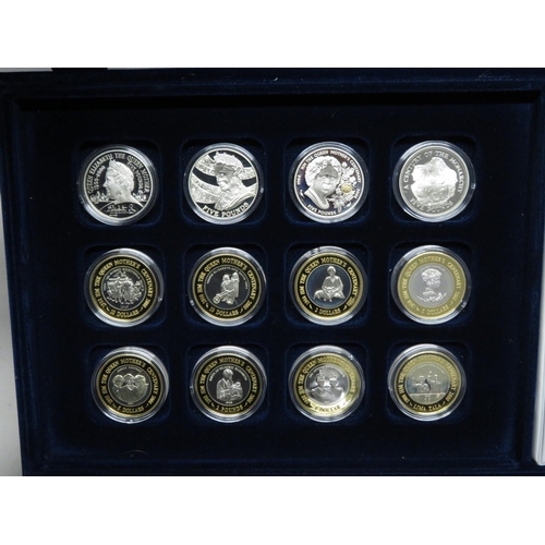 268 - Royal Mint 2000 Queen Mothers silver proof coin collection 12x  coins in box