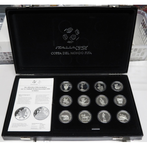 269 - Italy 1990 World Cup 24x silver coin set