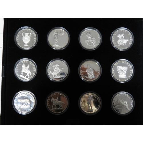 269 - Italy 1990 World Cup 24x silver coin set