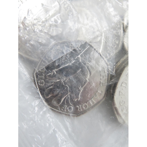 290 - Bag of 20x 50p coins Tailor of Gloucester