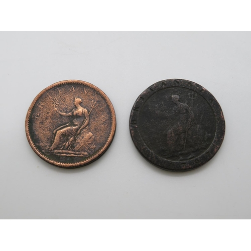 295 - 1x 1797 cartwheel penny and 1x 1806 penny