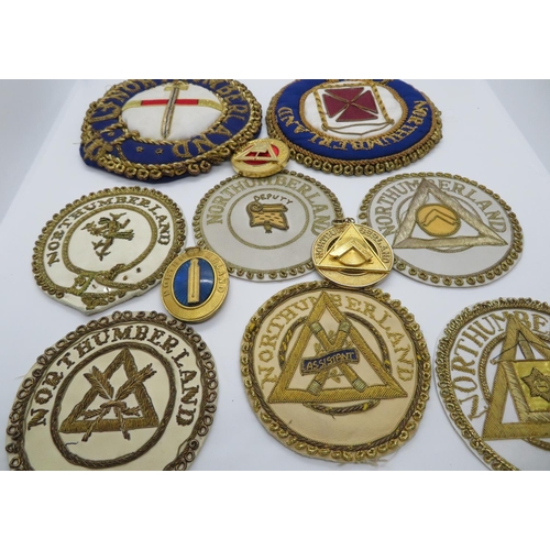 307 - Pieces of Northumberland Masonic Regalia