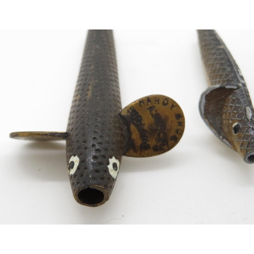 319 - 3x antique large Devon minnows