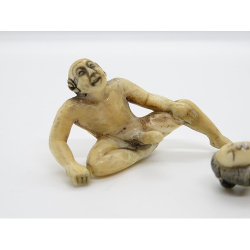 328 - Pair of erotic Netsuke original ivory