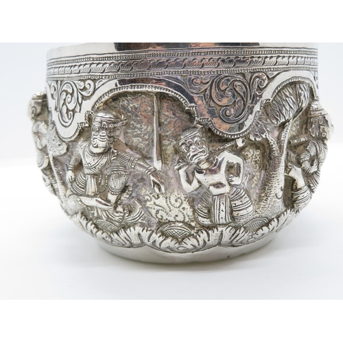 337 - Persian silver bowl 4.5