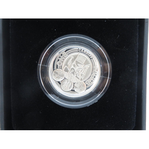 387 - 2011 Cardiff silver proof £1 coin boxed