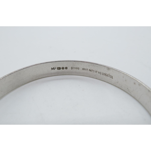 68 - Vintage silver diamond cut bangle HM London 1978 15.6g