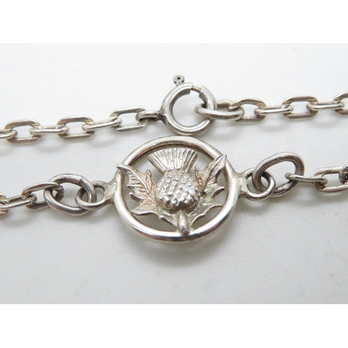 74 - Scottish silver thistle bracelet by Malcolm Gray Edinburgh 1976