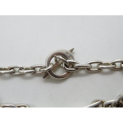 98 - HM silver toggle bracelet 7.5