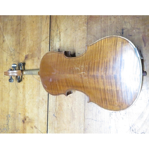 282 - Vintage violin with sarcophagus case
35cm by 20cm