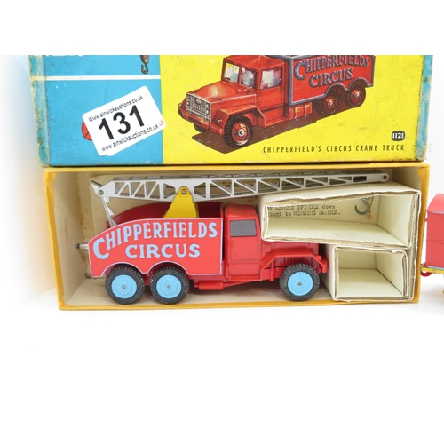 131 - Corgi Major boxed 1121 Chipperfield Circus crane and 2x other circus vehicles