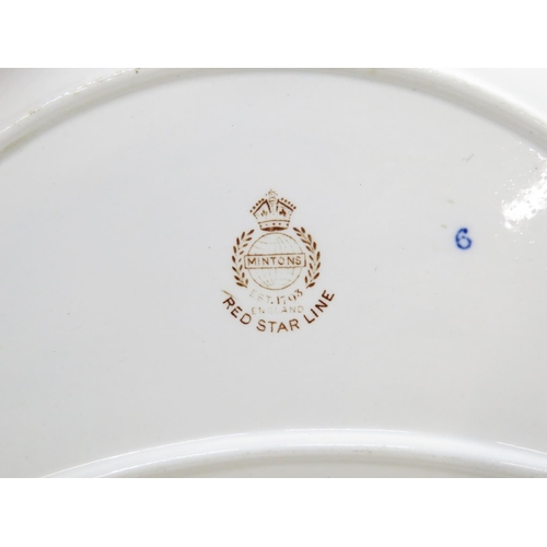 133 - Mintons Red Star line side plate