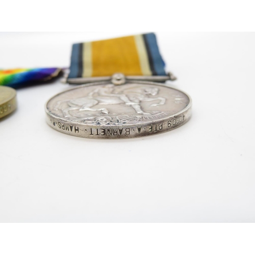 158 - PTE.A.Barnett HAMPS Regiment medals