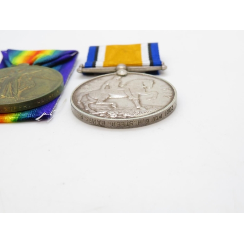 159 - Pair of WWI medals PTE. G. H. STEER Hamps Reg