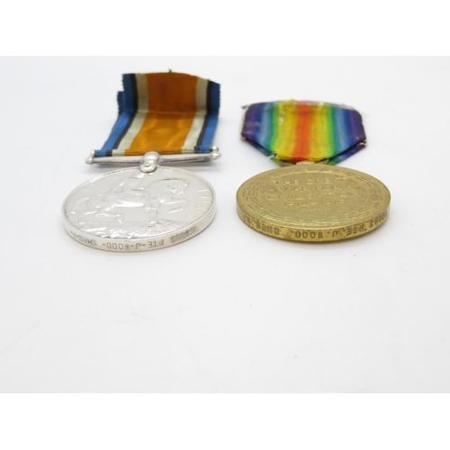 160 - Pair of WWI medals PTE JAMES WOOD Cheshire Reg and R. WARKS Rgt