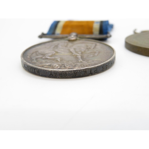 163 - Pair of WWI medals PTE. A. GRAY Middlesex Regiment