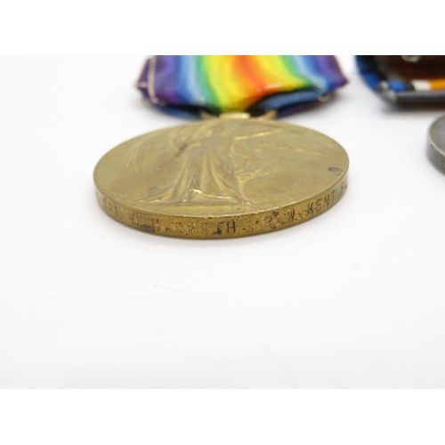 173 - Pair of WWI medals CPL. A. H. SMITH R. W. Kent Regiment