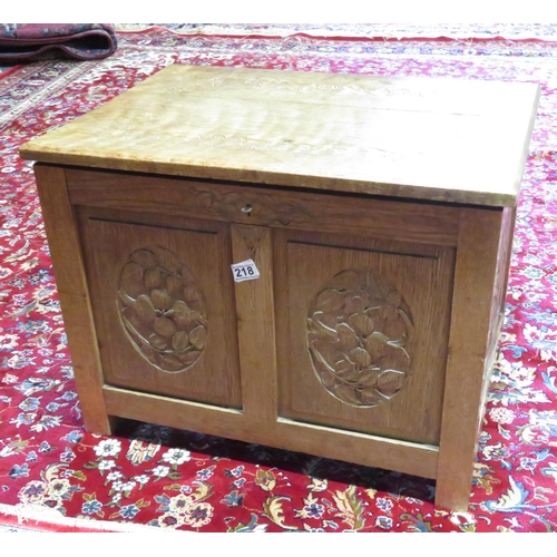 218 - Oak chest 19