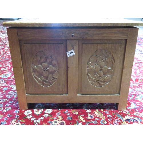 218 - Oak chest 19