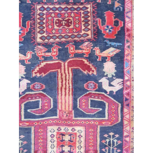 220 - Natural wool hand dyed Persian runner 109