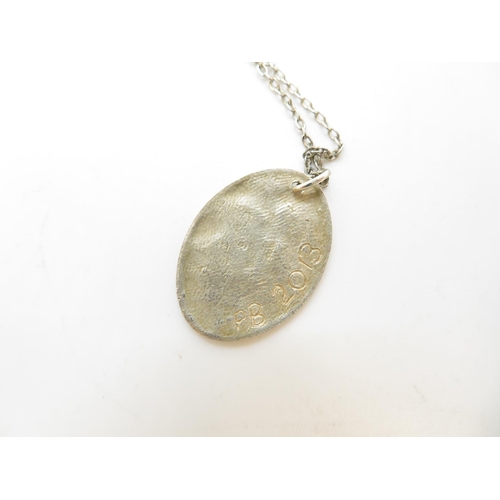 37 - Peter Breckon silver leaf pendant and chain