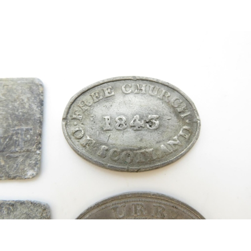 72 - 10x 1770-1840's Scottish Free Church lead tokens