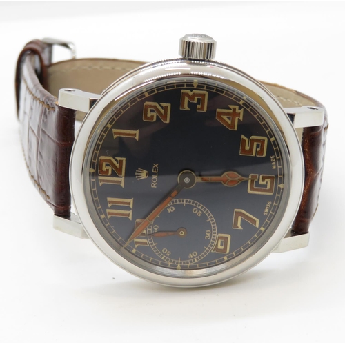 97 - Rolex Pilot's watch made from original Rolex pocket watch by skilled Horologist in as new condition ... 