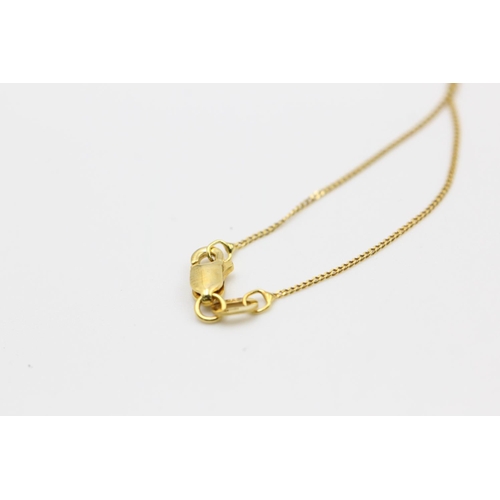 137 - 9ct gold topaz drop pendant necklace