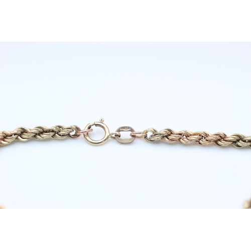 144 - 9ct gold two-tone prince of Wales bracelet