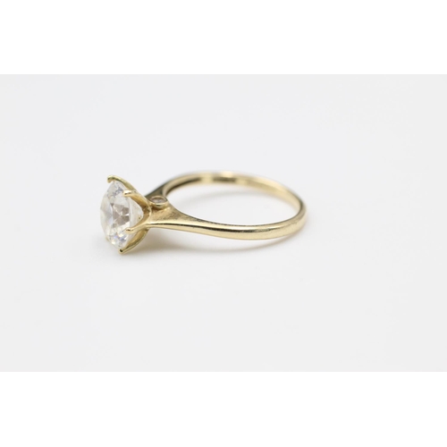 167 - 14ct Gold gemstone solitaire ring, Maker G Ltd size L