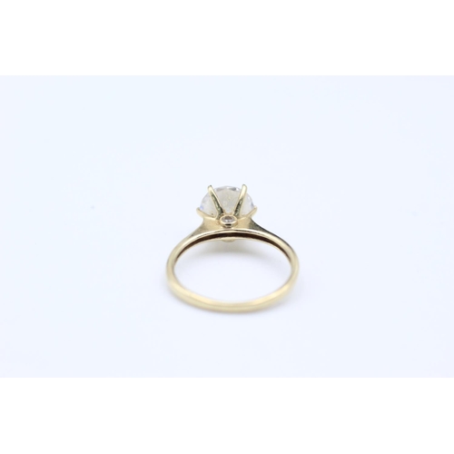 167 - 14ct Gold gemstone solitaire ring, Maker G Ltd size L