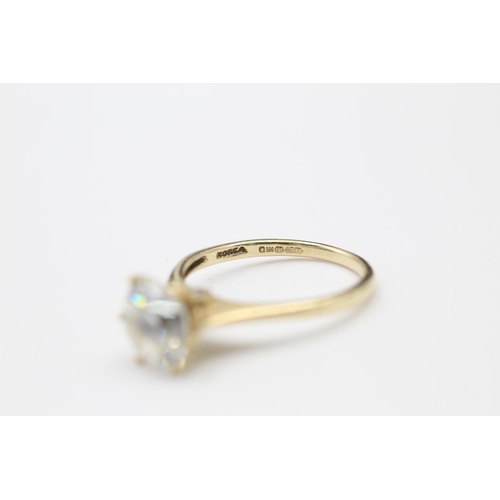 167 - 14ct Gold gemstone solitaire ring, Maker G Ltd size L