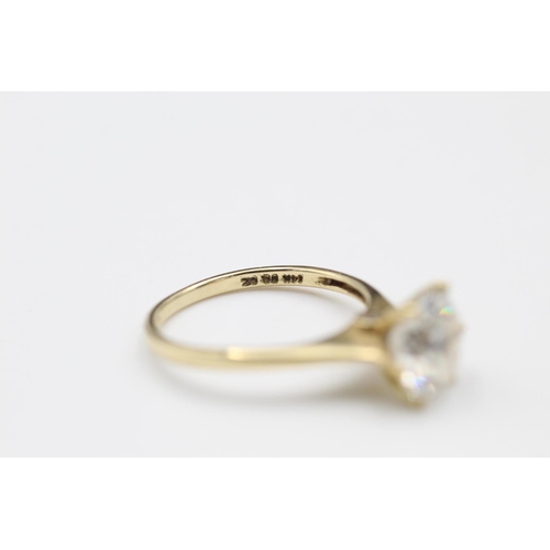 167 - 14ct Gold gemstone solitaire ring, Maker G Ltd size L