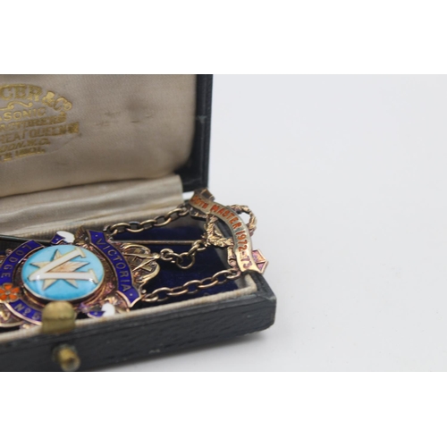 20 - Vintage Boxed Hallmarked .925 STERLING SILVER & Enamel Masonic Jewel (35g)