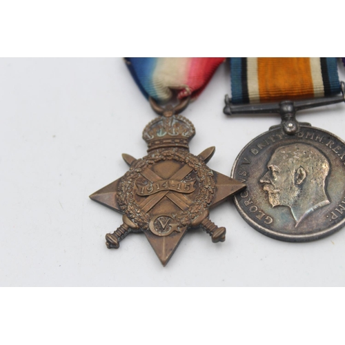 23 - WW1 1914-15 Star Trio Mounted To 8327 SGT R Laurie Highland Light Infantry