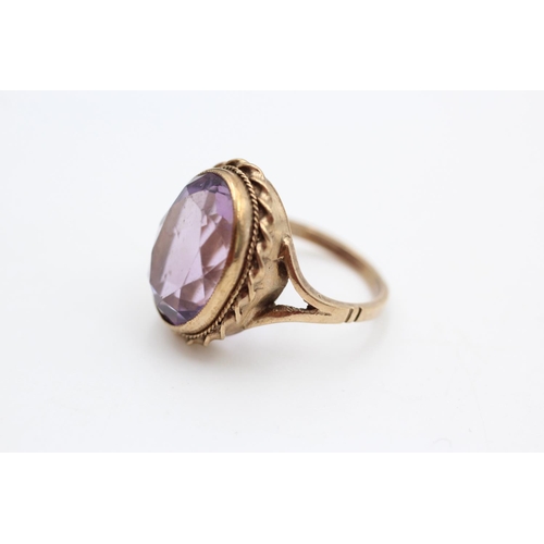 244 - 9ct Gold amethyst ring size I