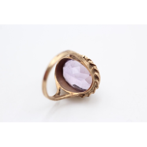 244 - 9ct Gold amethyst ring size I