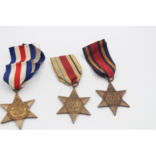 31 - 6 x WW2 Star Medals w/ Original Ribbons Inc France & German, Africa, Italy Etc