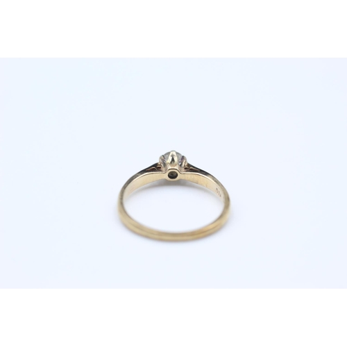 312 - 9ct Gold diamond solitaire ring size L