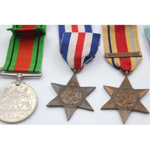 35 - 6 x WW2 Medals w/ Original Ribbons Inc Burma, France & Germany, Africa Star Etc