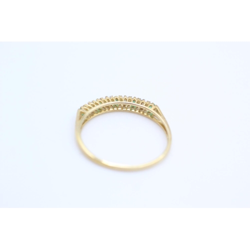 378 - 9ct gold diamond half eternity ring size W