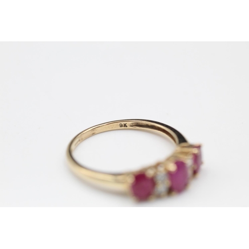 51 - 9ct Gold ruby & diamond ring size O
2.2g