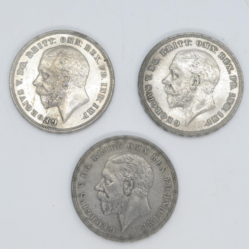 57 - 3x 1935 Crown Rocking Horse coins