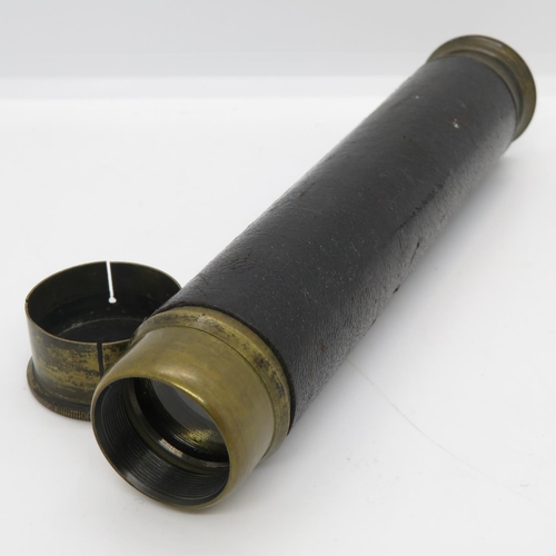 60 - Denhill Venus 18x 4 drawer brass telescope etched name