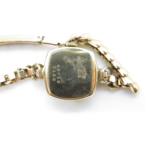 275 - 9ct gold ROLEX watch and strap spares or repairs fully HM Elinvar case 18.1g 20mm head