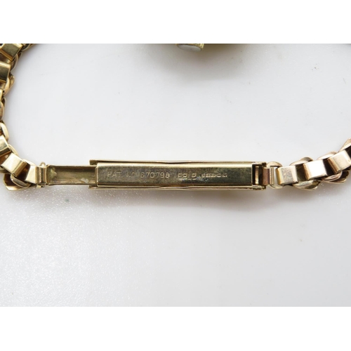 275 - 9ct gold ROLEX watch and strap spares or repairs fully HM Elinvar case 18.1g 20mm head