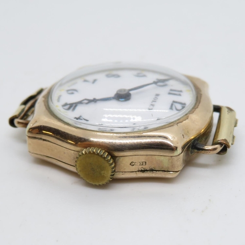 276 - 9ct gold ROLEX ladies watch runs 25mm head fully HM case and movement 14g