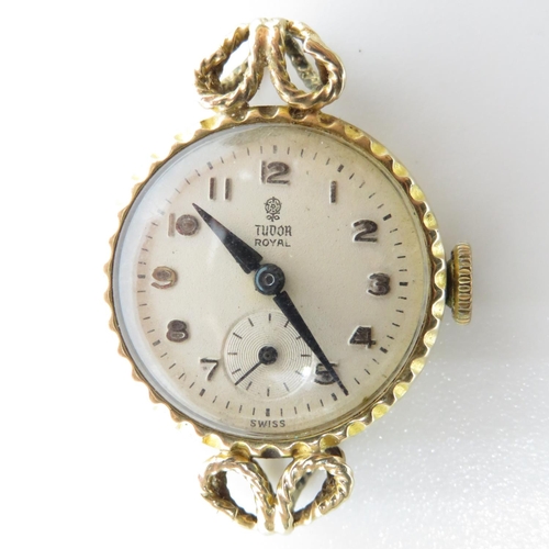 280 - Ladies Tudor ROLEX 17 ruby movement case marked Rolex, movement marked Tudor spares or repairs 15mm ... 