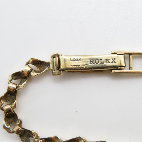 283 - 9ct gold Tudor Royale Rolex strap and case Tudor movement 15mm head 13.6g