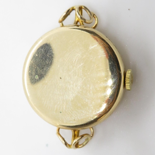 284 - Working Ladies 9ct gold Tudor Rolex watch and case Tudor movement 20mm head 9.9g